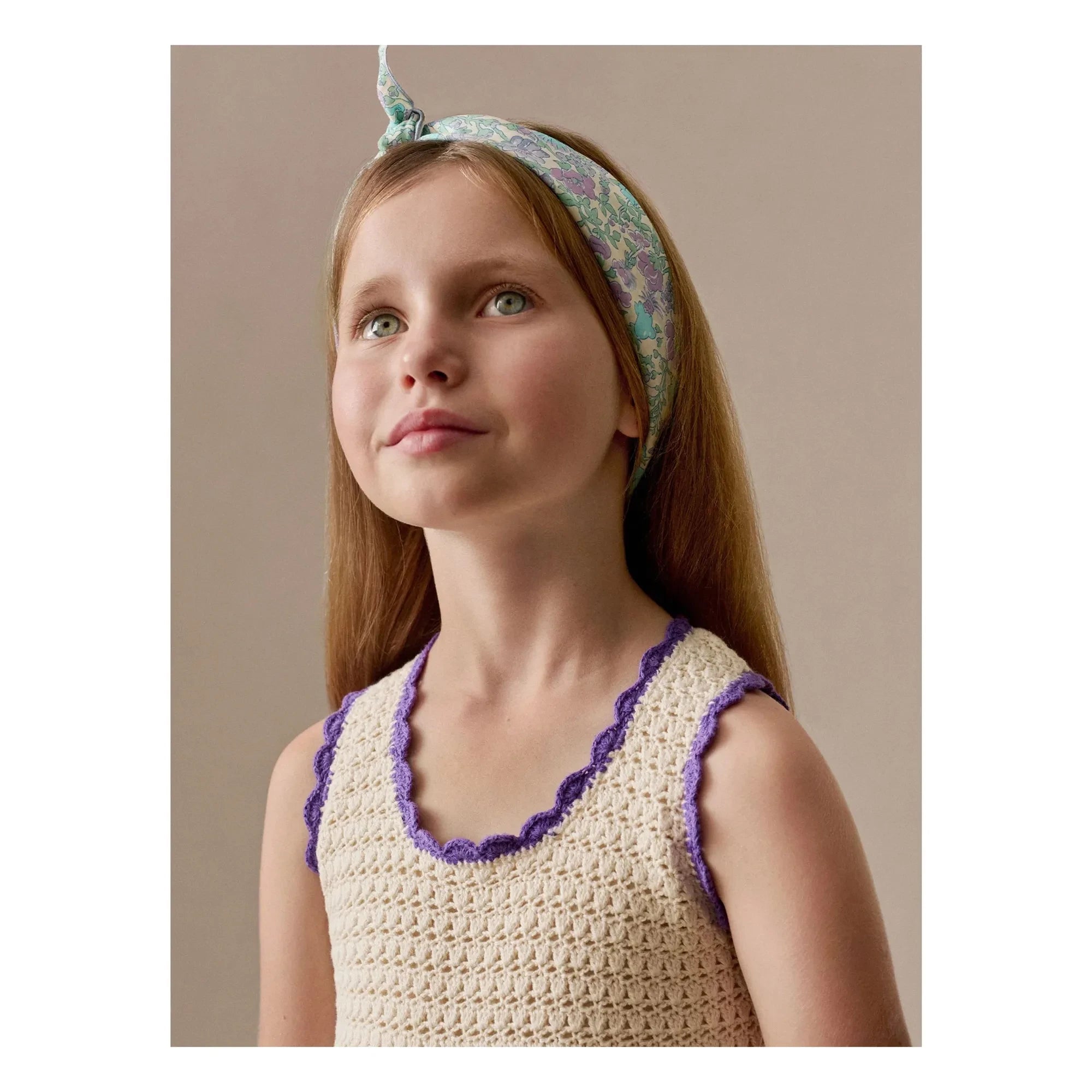 Bonpoint - Cayati Liberty Organic Cotton Scarf | Green Water
