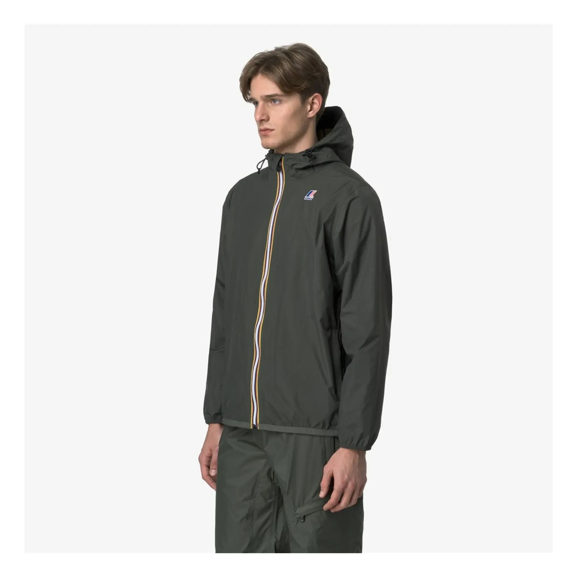 K-way - Windbreaker Le Vrai 4.0 Claude Ripstop Geri Dönüştürülmüş Lifler | Koyu yeşil