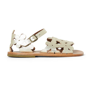 Pèpè - Floral Knitted Sandals | Gold