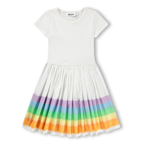 Molo - Cissa Rainbow Organic Cotton Dress | White
