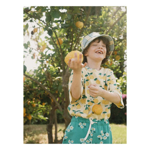 Tinycottons - Embossed T-Shirt Orange Organic Cotton | Pale Yellow