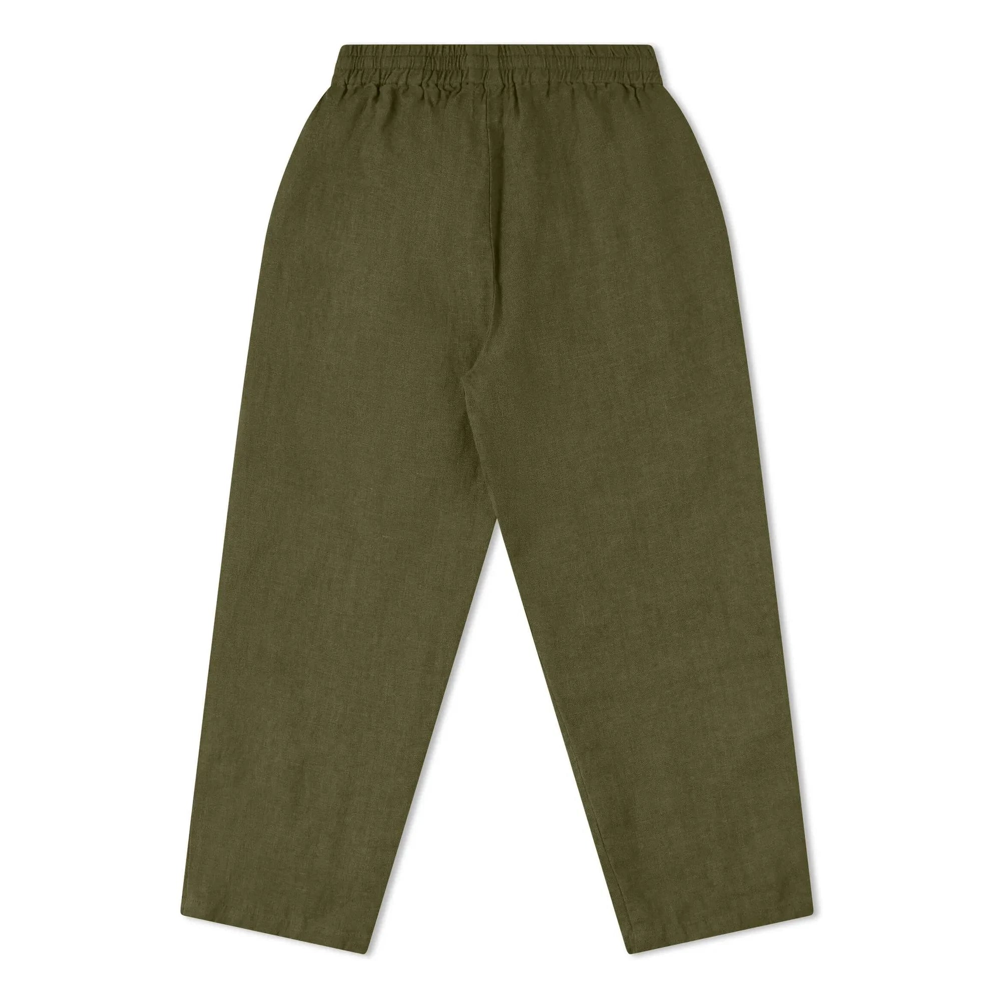 Matona - Garden Linen Pants | Olive Green
