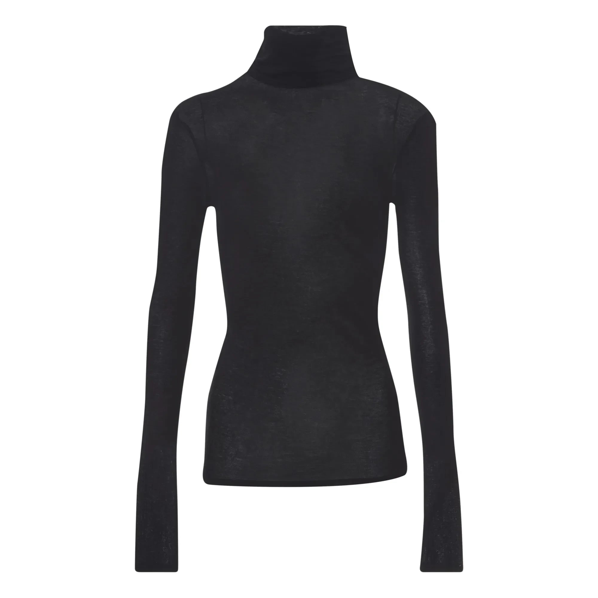 American Vintage - Massachusetts Polo Neck Long Sleeve T-shirt | Black