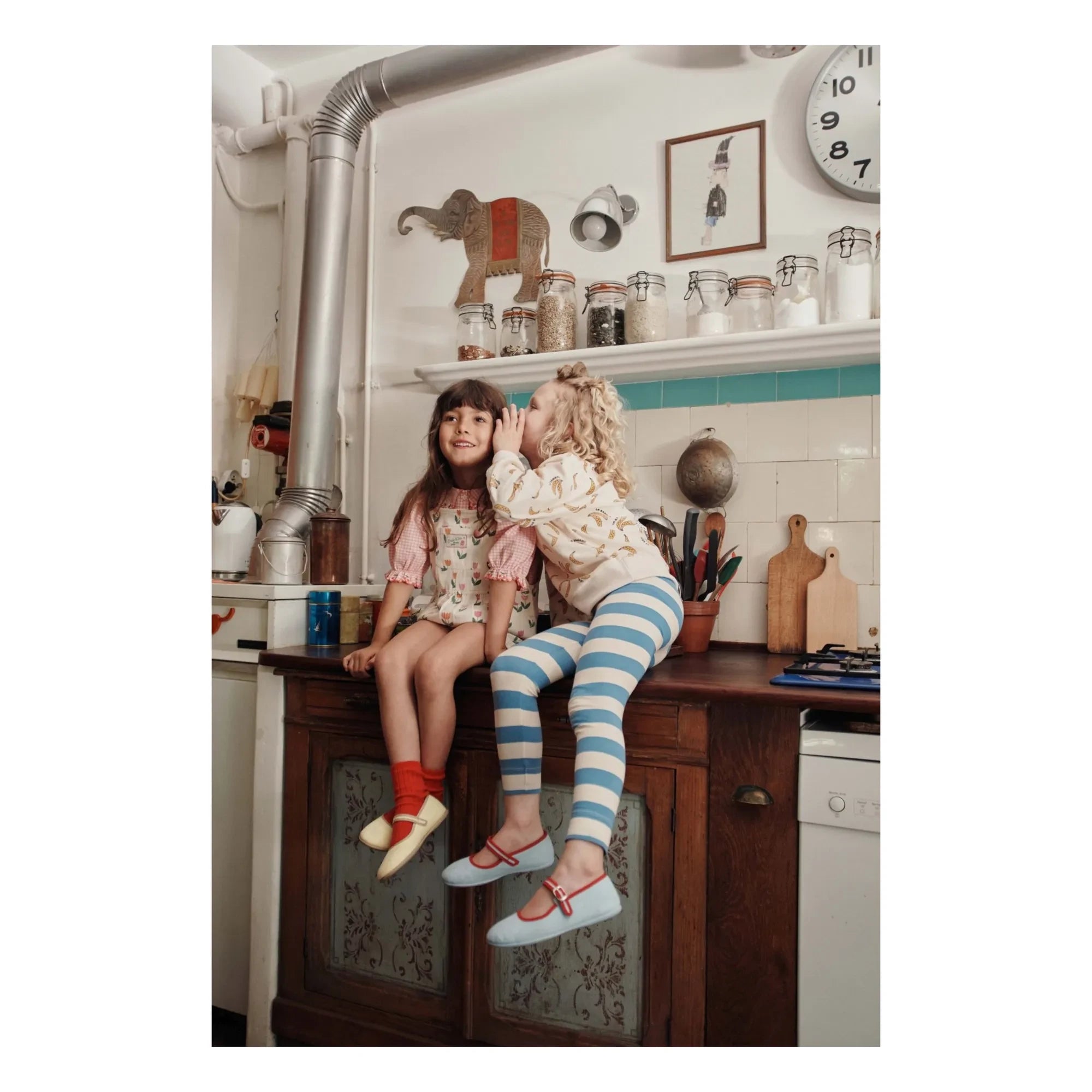 Emile et Ida - Striped Leggings | Blue
