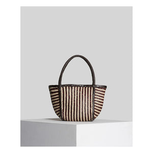 Vipera - Ruby Striped Leather Bag | Ivory