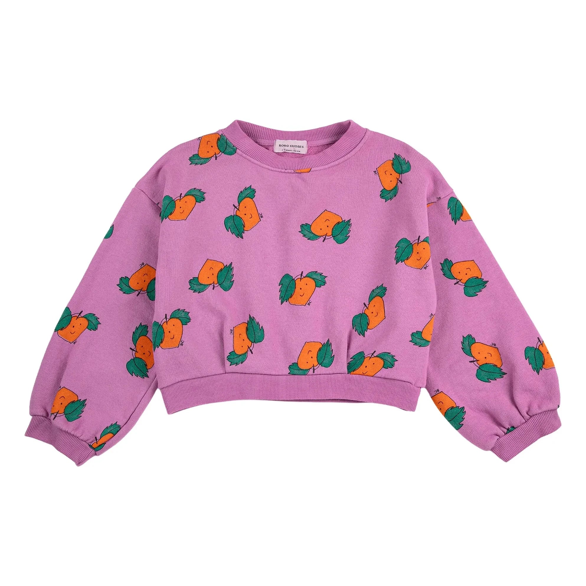Bobo Choses - Purple Organic Cotton Sweat Crop Top