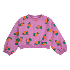 Bobo Choses - Purple Organic Cotton Sweat Crop Top