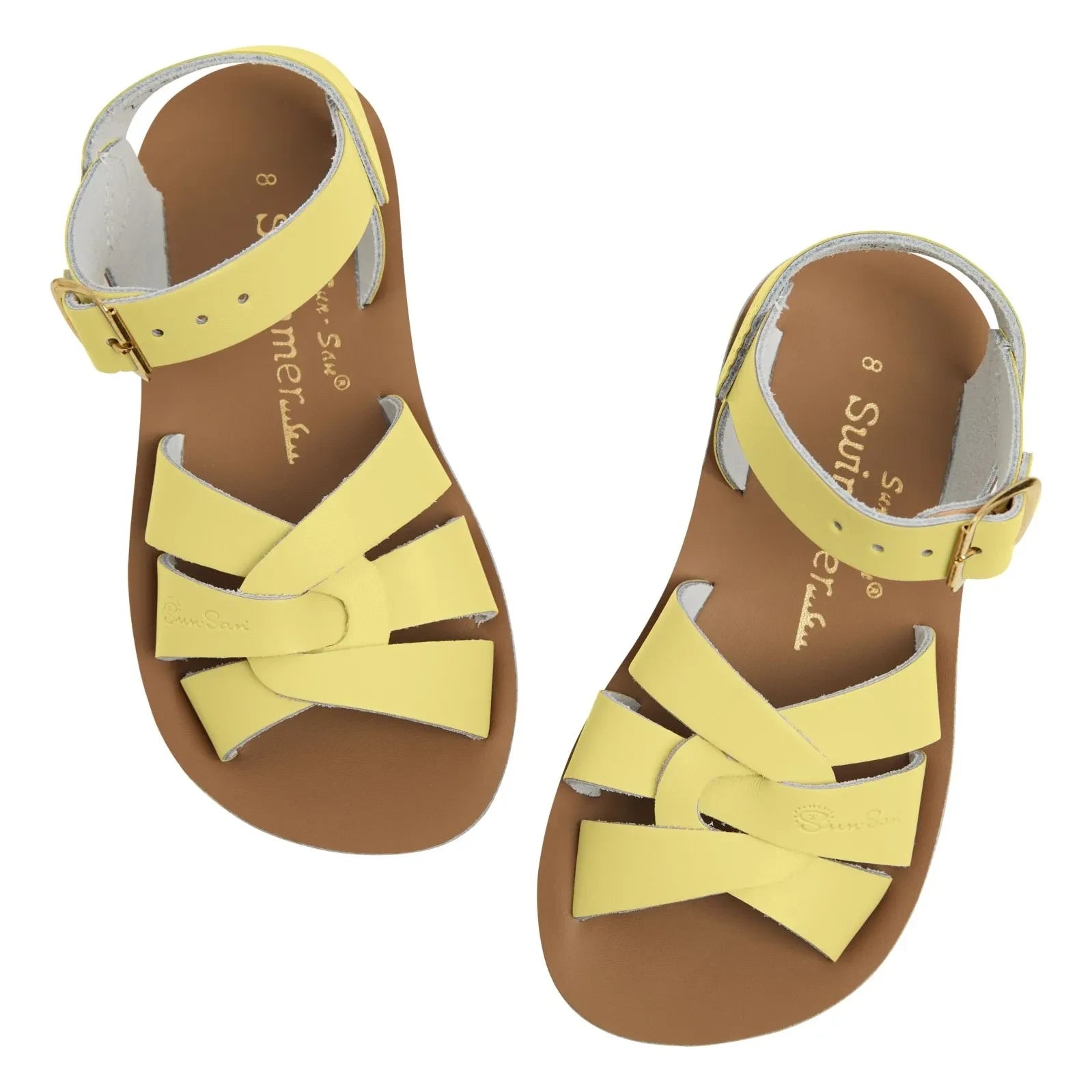 Salt-Water - Waterproof Leather Sandals for Swimmers | Light Yellow