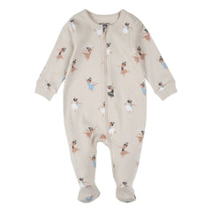 Petit Lem - Ballerina Footed Pajamas | Organic Cotton | Light Green