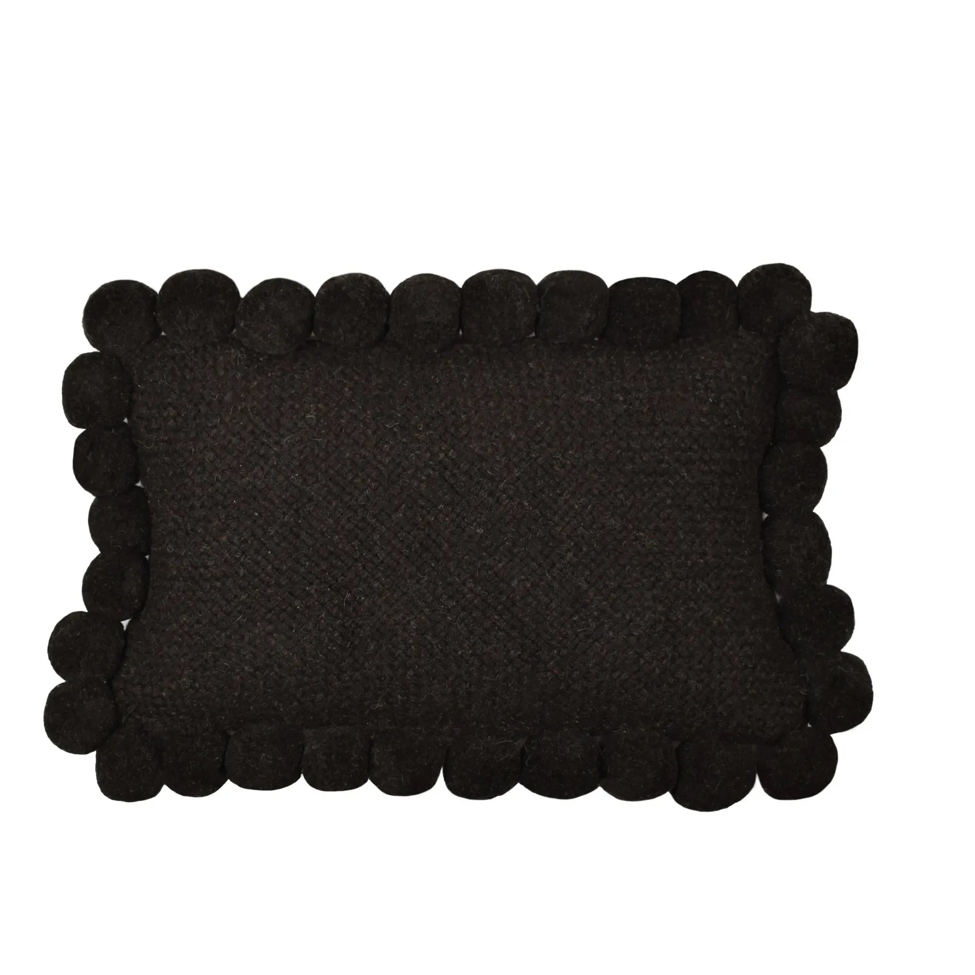 Finca Home - Rectangular Fluffy Pillow | Black