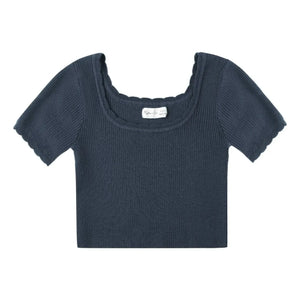 Rylee + Cru - Scallop Mini T-Shirt | Navy