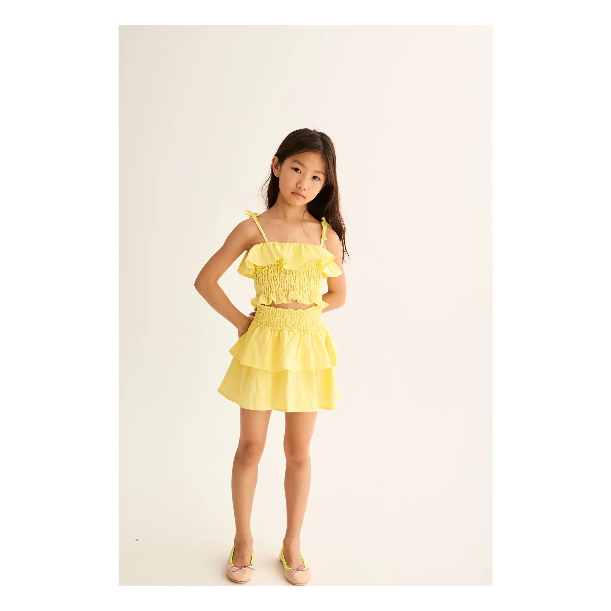 Cozmo - Sintra Linen Skirt | Yellow
