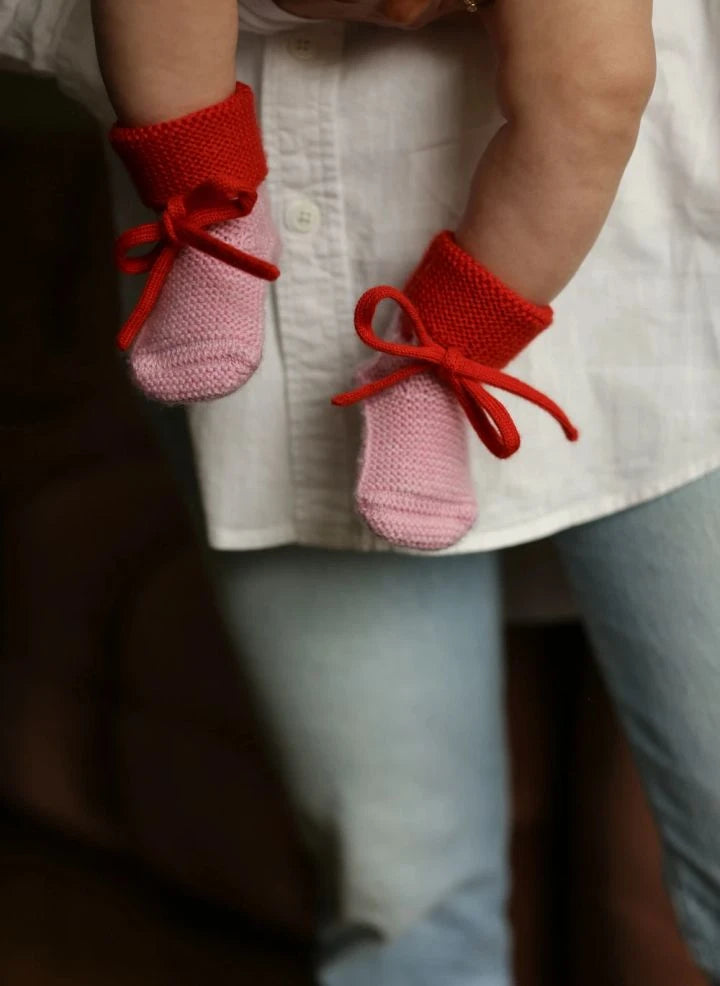 Hvid - Merino Wool Slippers | Candy Pink