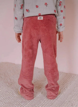 Studio Bohème - Charly Organic Cotton Velvet Leggings | Raspberry Red