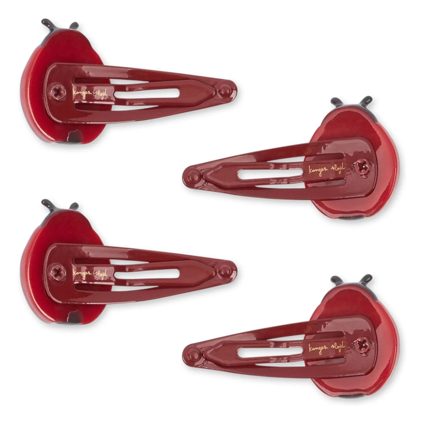 Konges Sløjd - Set of 4 Bug Clips | Red