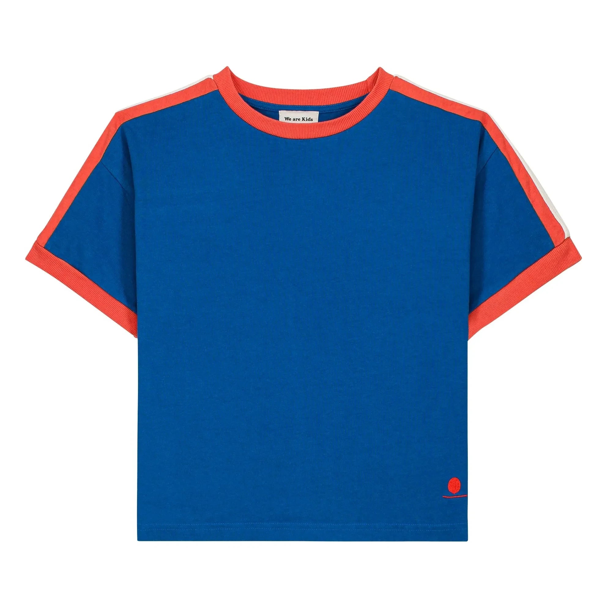 We Are Kids - Taylor Contrast Organic Cotton T-Shirt | Blue