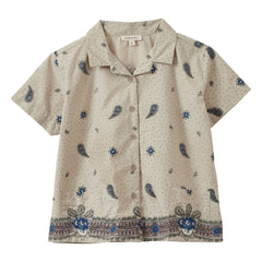 Caramel - Bamboo Paisley Shirt | Ecru