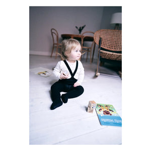 Silly Silas - Organic Cotton Strap Socks | Black