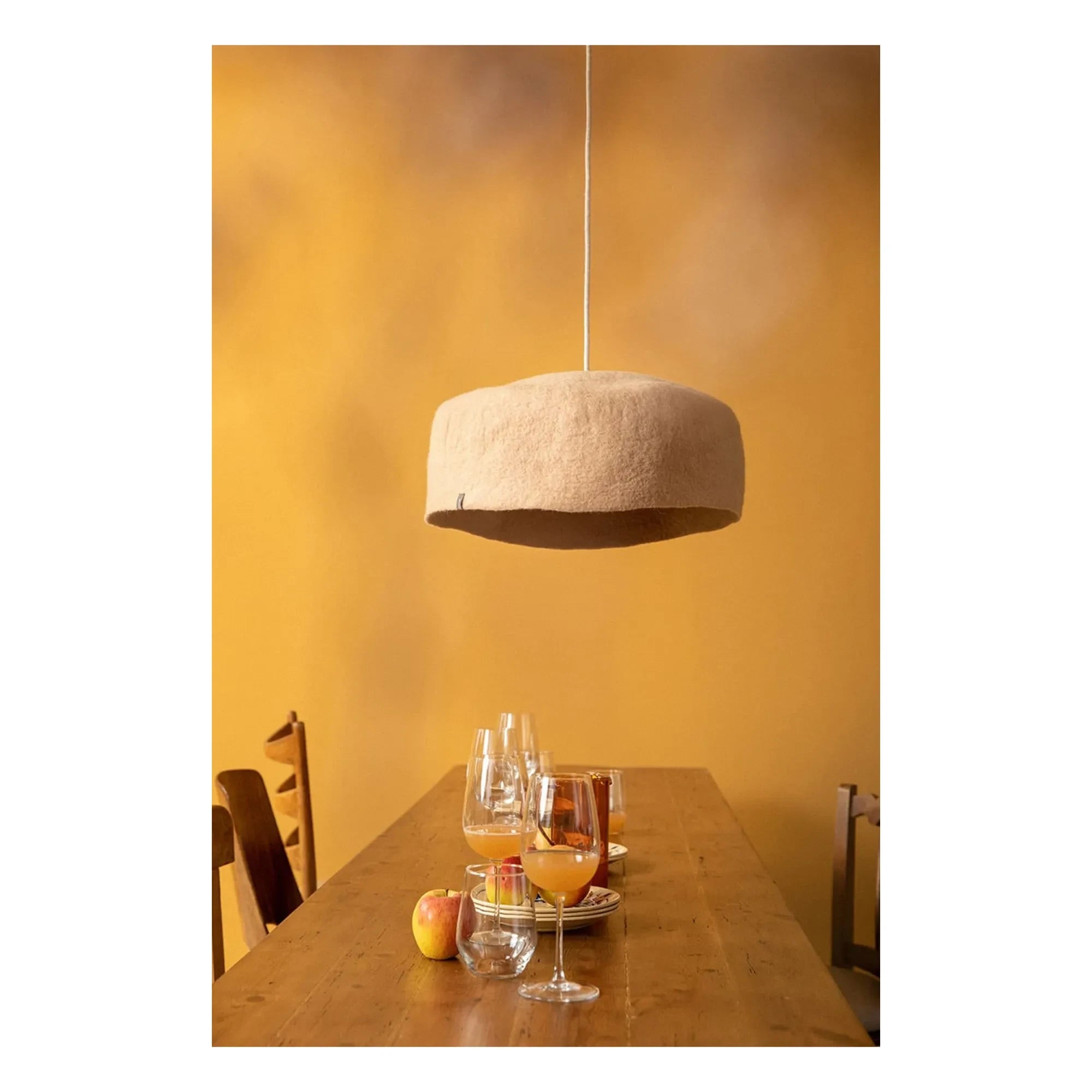 Muskhane - Felt House Lantern | Beige