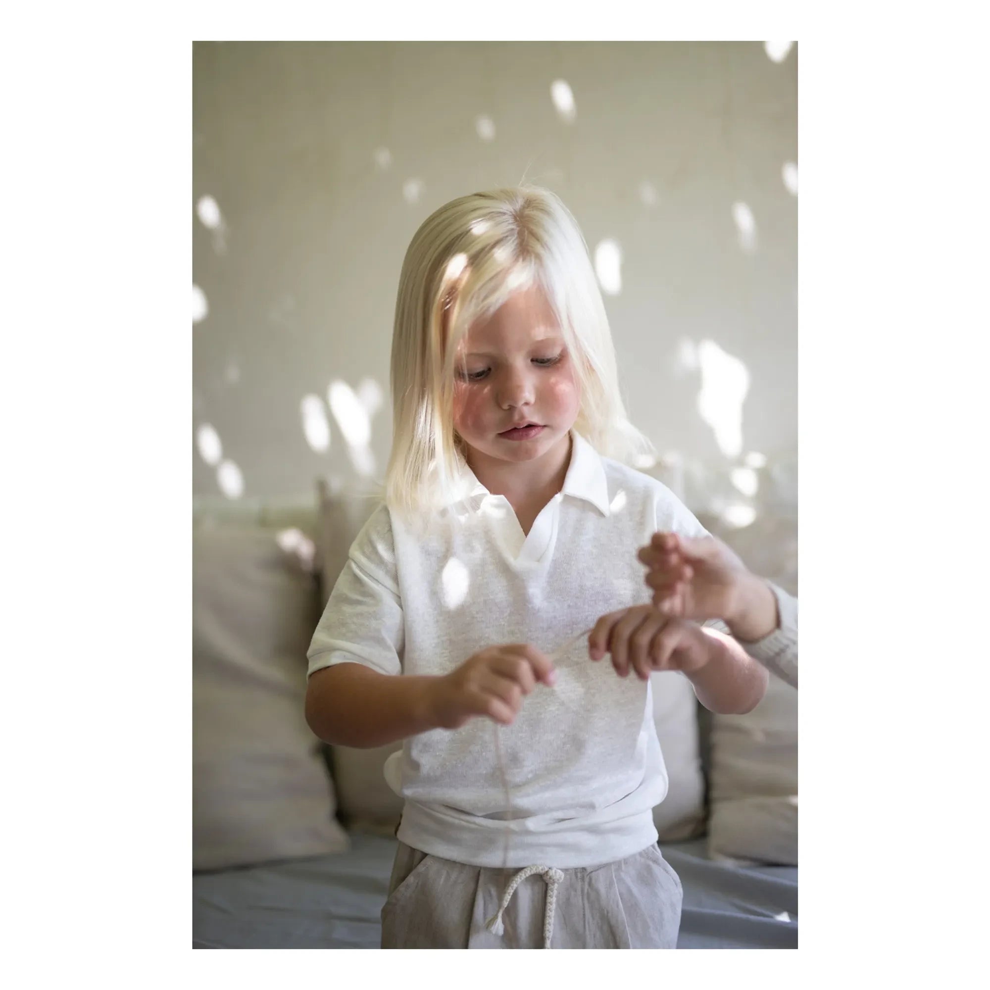 1+ in the family - Polo Vajol Linen | White