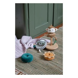Sebra - Plush and Wooden Swinging Monkey