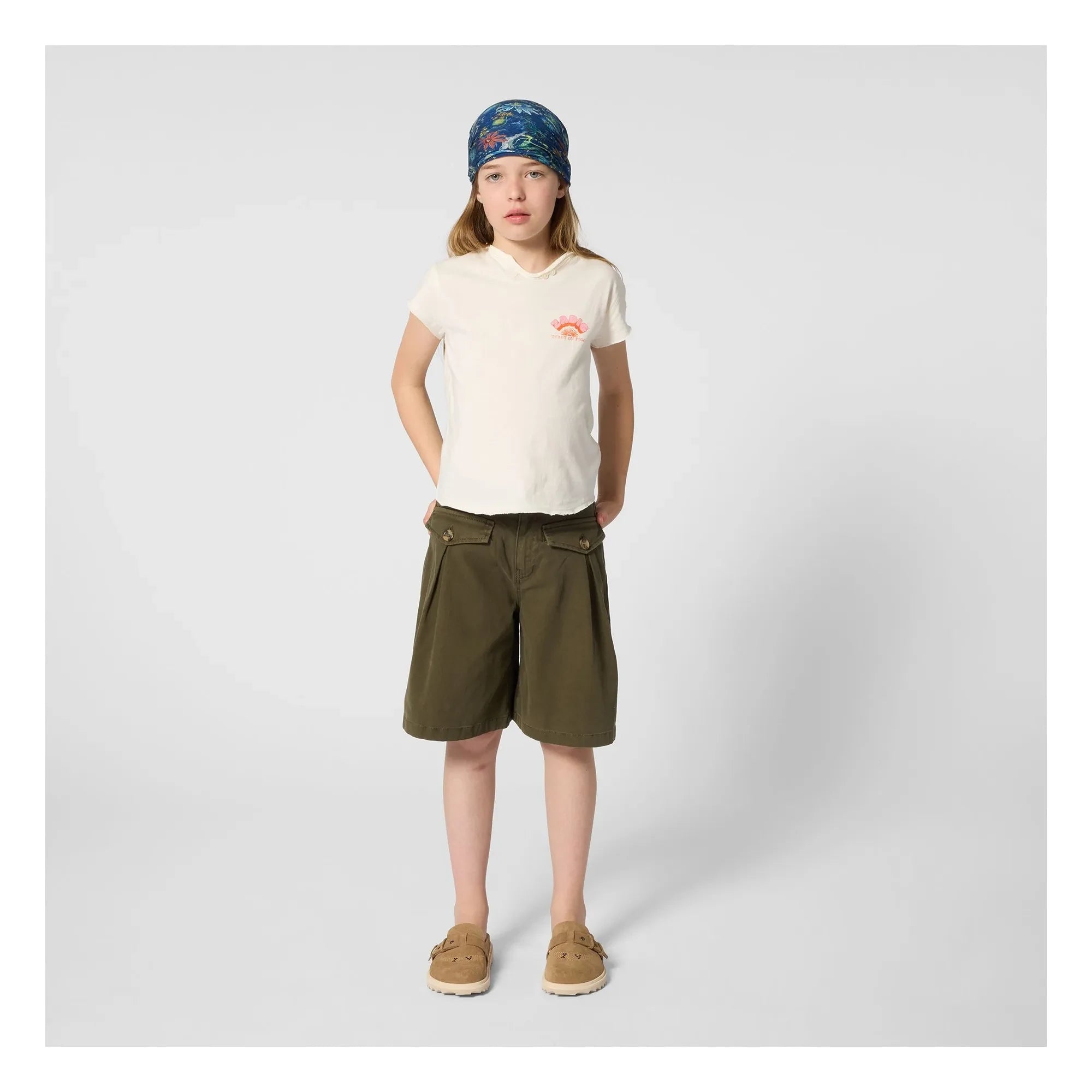 Zadig & Voltaire - Heart On Fire T-shirt with Tunic Collar | Off-white