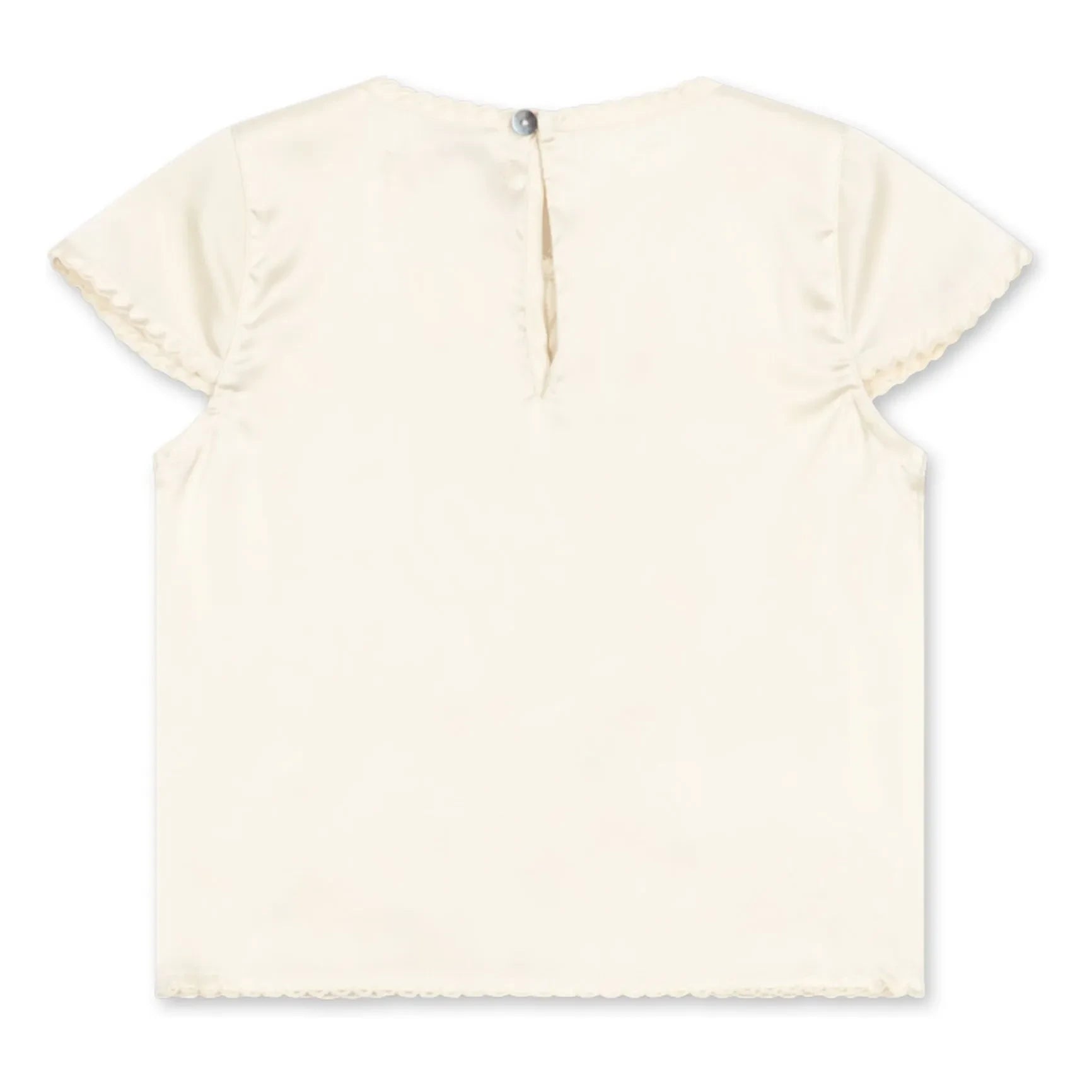 Konges Sløjd - Shimmer Embroidered Tie Blouse | Ecru