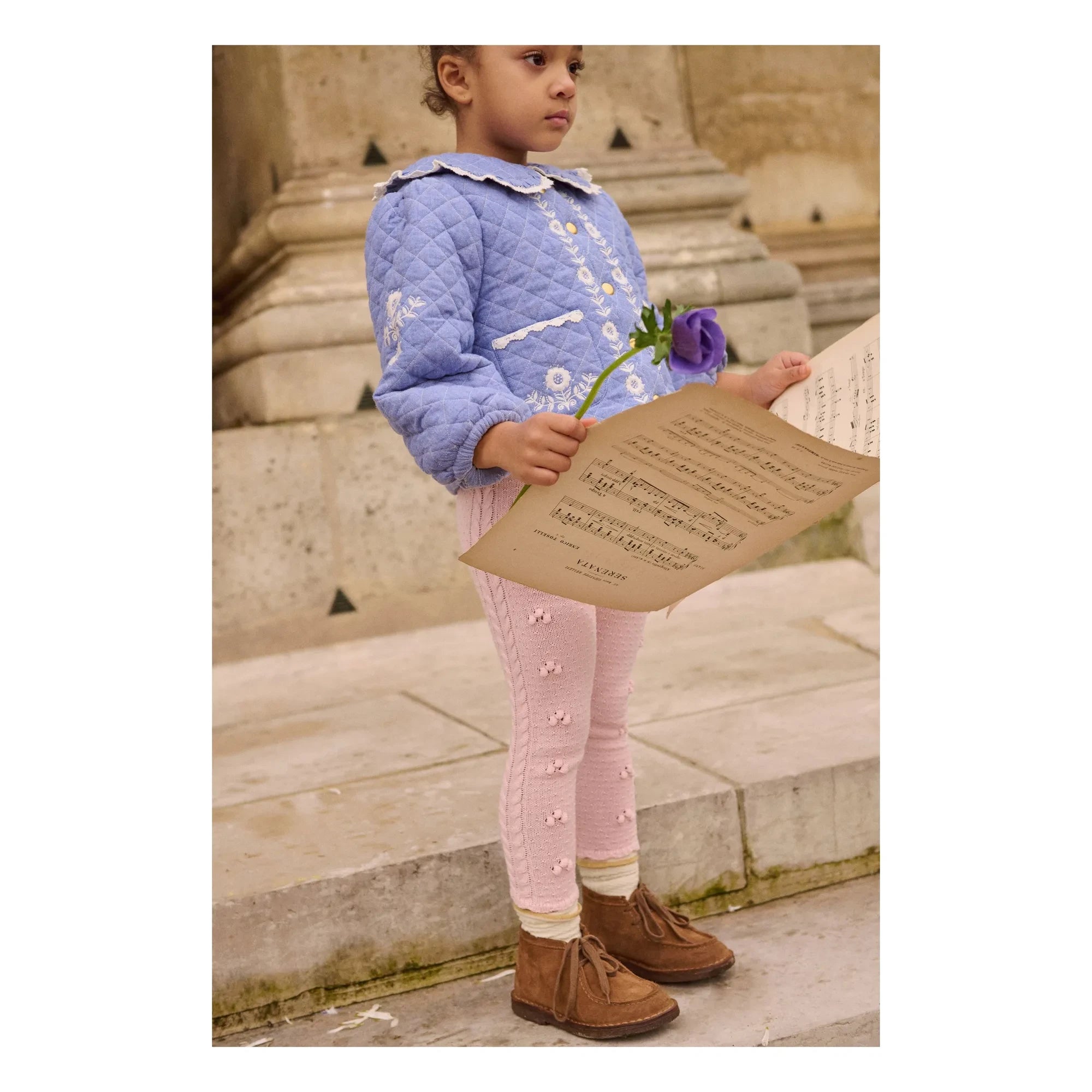 Louise Misha - Jouliana Organic Cotton Chambray Coat | Blue