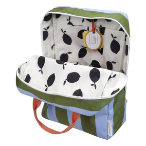 Sticky Lemon - Large Striped Backpack | Green