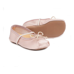 Pèpè - Satin Bow Ballerina Flats | Powder Pink