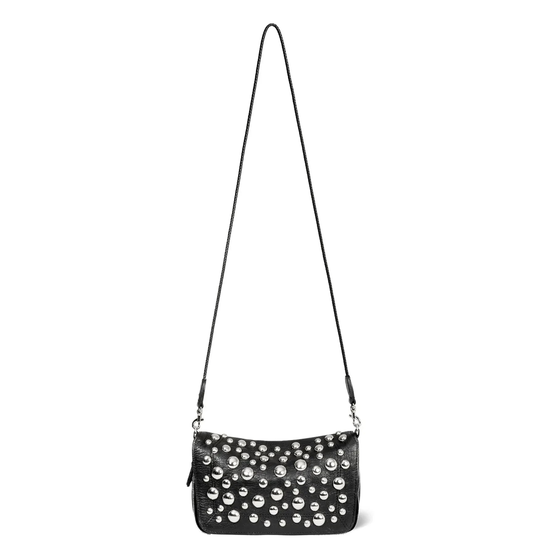 Jérôme Dreyfuss - Bobi S Bag, Tortoiseshell Leather, Silver | Black