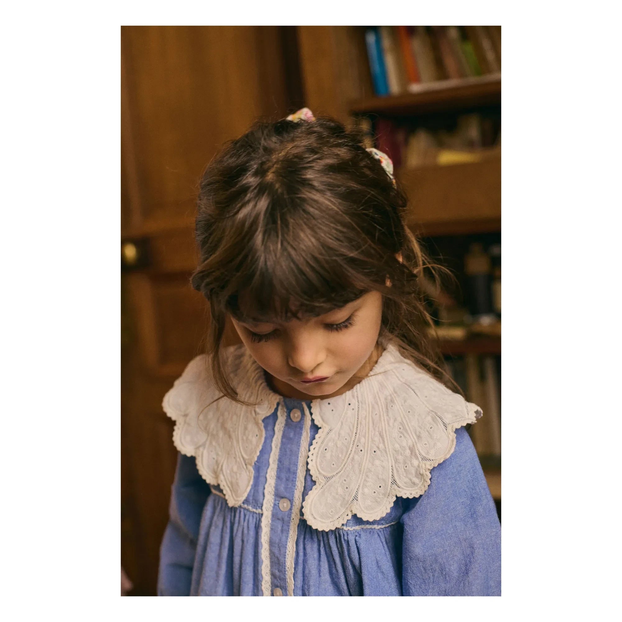 Louise Misha - Hyacinte Organic Cotton Dress | Denim Blue