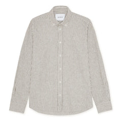 Les Deux - Striped Shirt Konrad Linen | Light Brown
