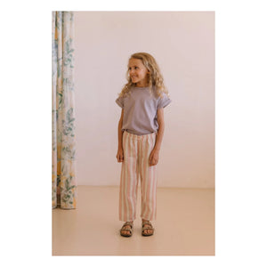 Studio Bohème - Cousin Striped Organic Cotton Gauze Pants | Pink