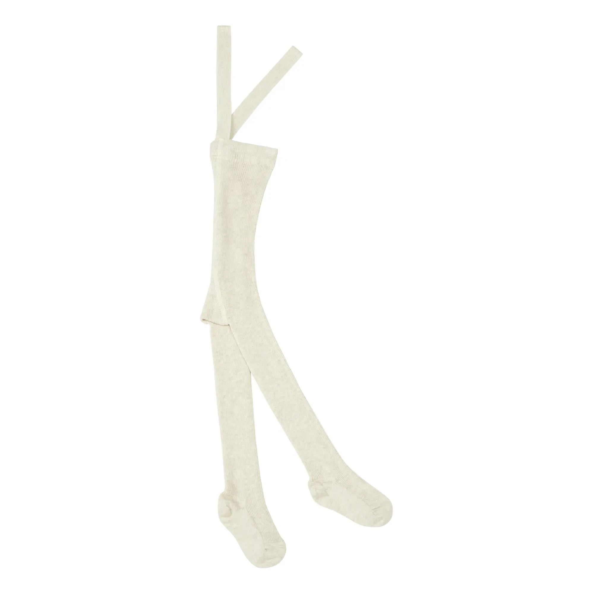 Silly Silas - Organic Cotton Striped Tights | Ecru