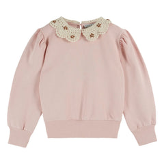 Emile et Ida - Claudine Collar Sweatshirt Organic Cotton | Pink