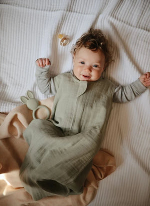 Mushie - Lightweight sleeping bag, organic cotton | Sage