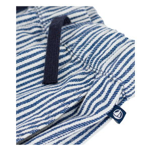 Petit Bateau - Organik Pamuk Çizgili Pantolon | Mavi