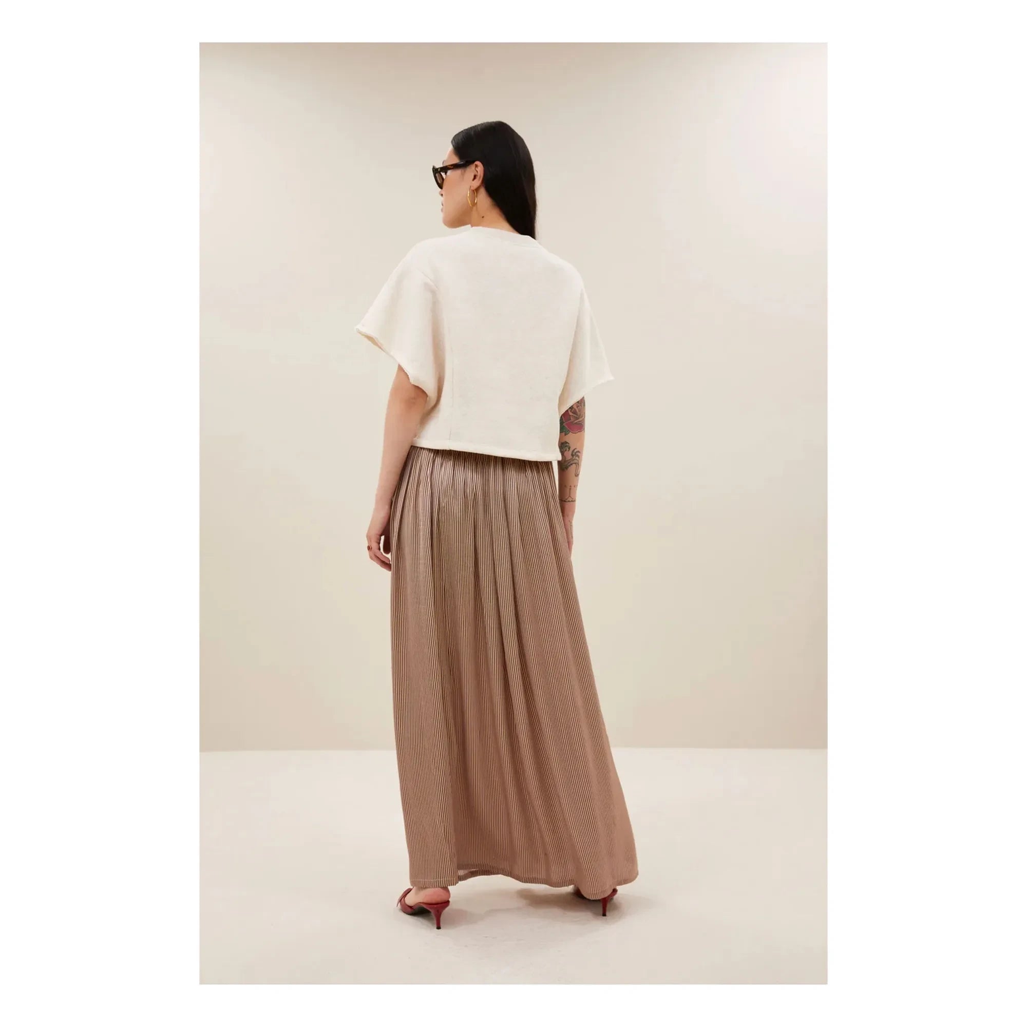 By Bar - Reva Striped Skirt | Pink/Red