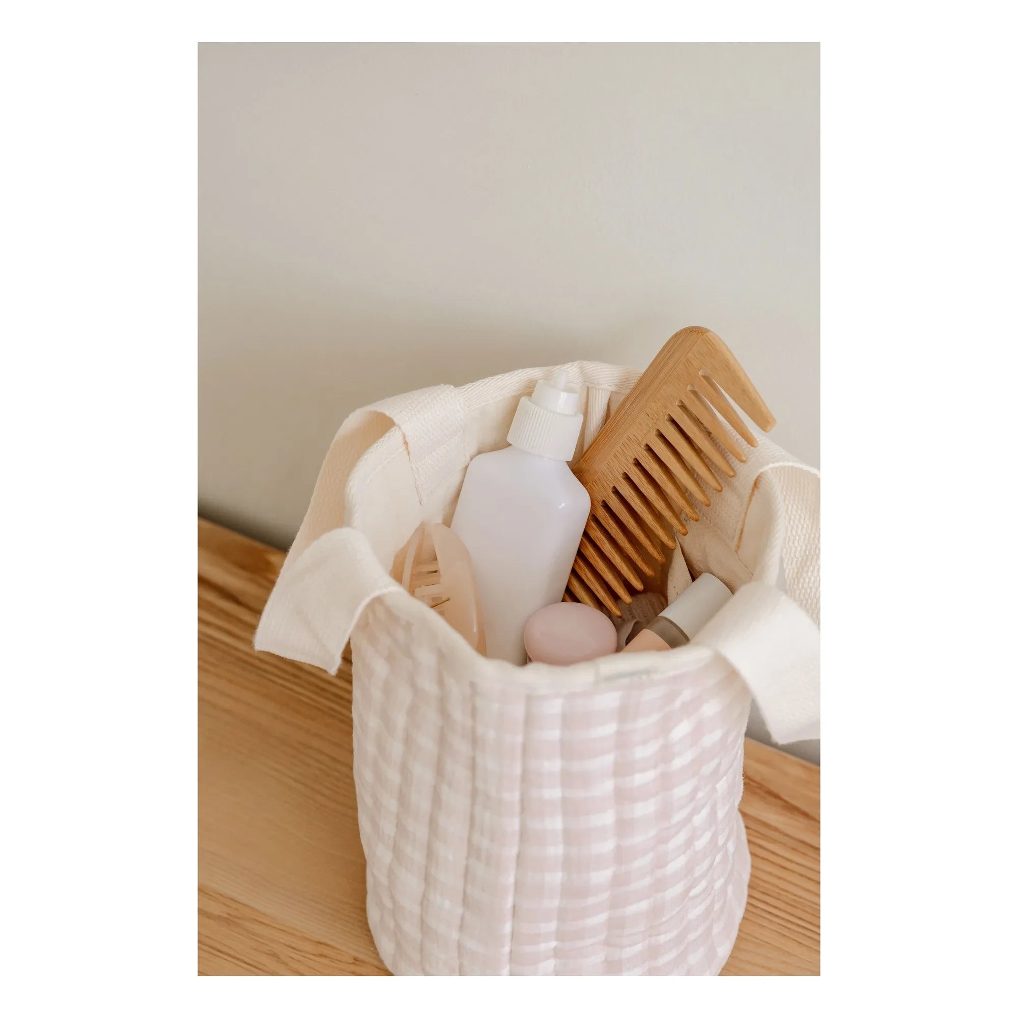 Soft Spot - Organic Cotton Rose Water Storage Basket | Light Pink