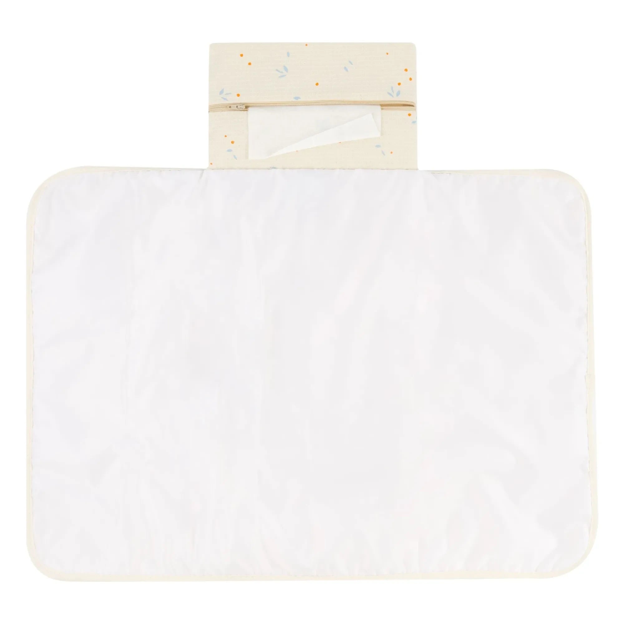 Nobodinoz - Travel Baby Changing Mat Mozart Opera Orange Cherries | Beige