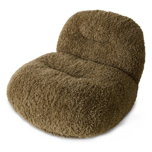 HKliving - Meloa Lounge Armchair | Charcoal Brown
