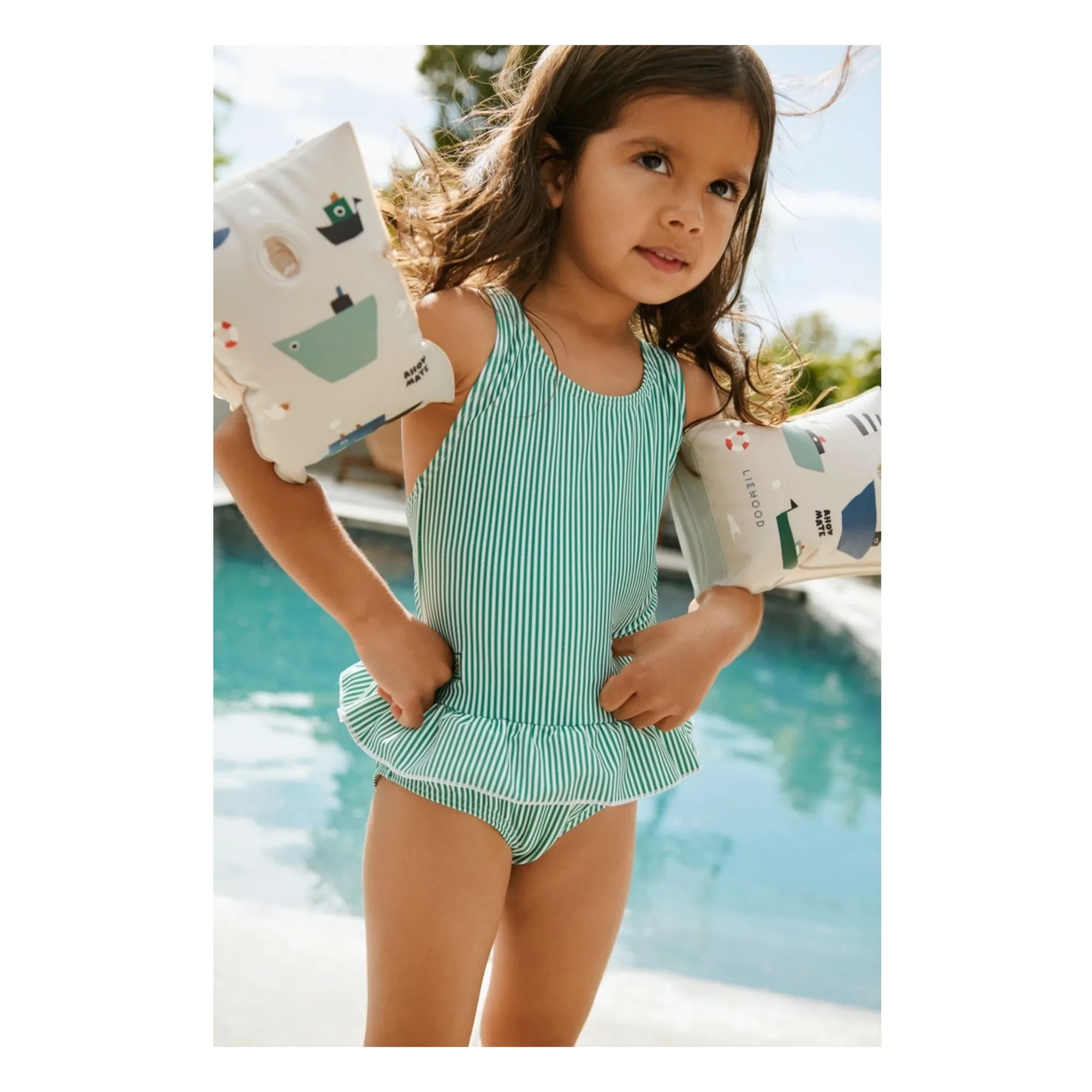 Liewood - Amara Striped Swimwear Recycled Fiber | Green