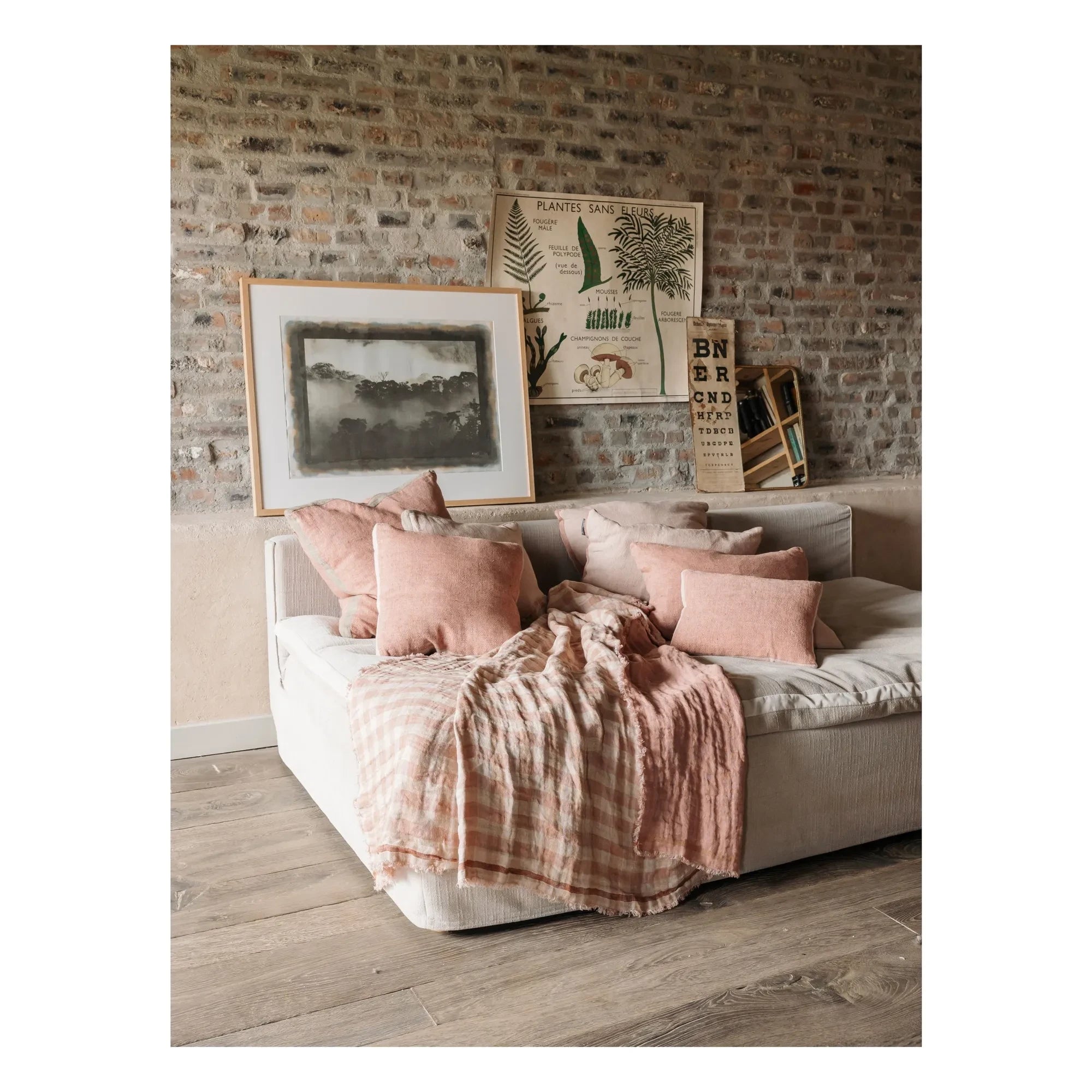 Le Monde Sauvage - Clyde Linen Blanket | Pink