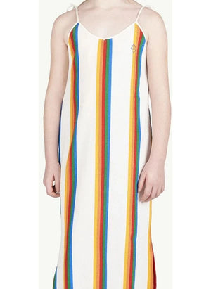 The Animals Observatory - Hummingbird Striped Dress | White