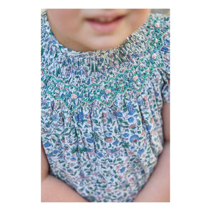 Tartine et Chocolat - Liberty Baby Gathered Dress | White