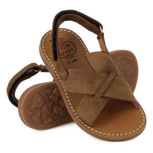Pom d'Api - Beach-Stitch Cross Sandals | Brown