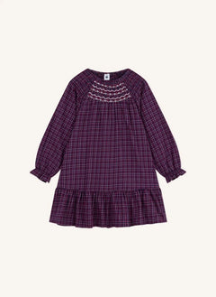 Petit Bateau - Organik pamuk fırfırlı elbise | Lacivert