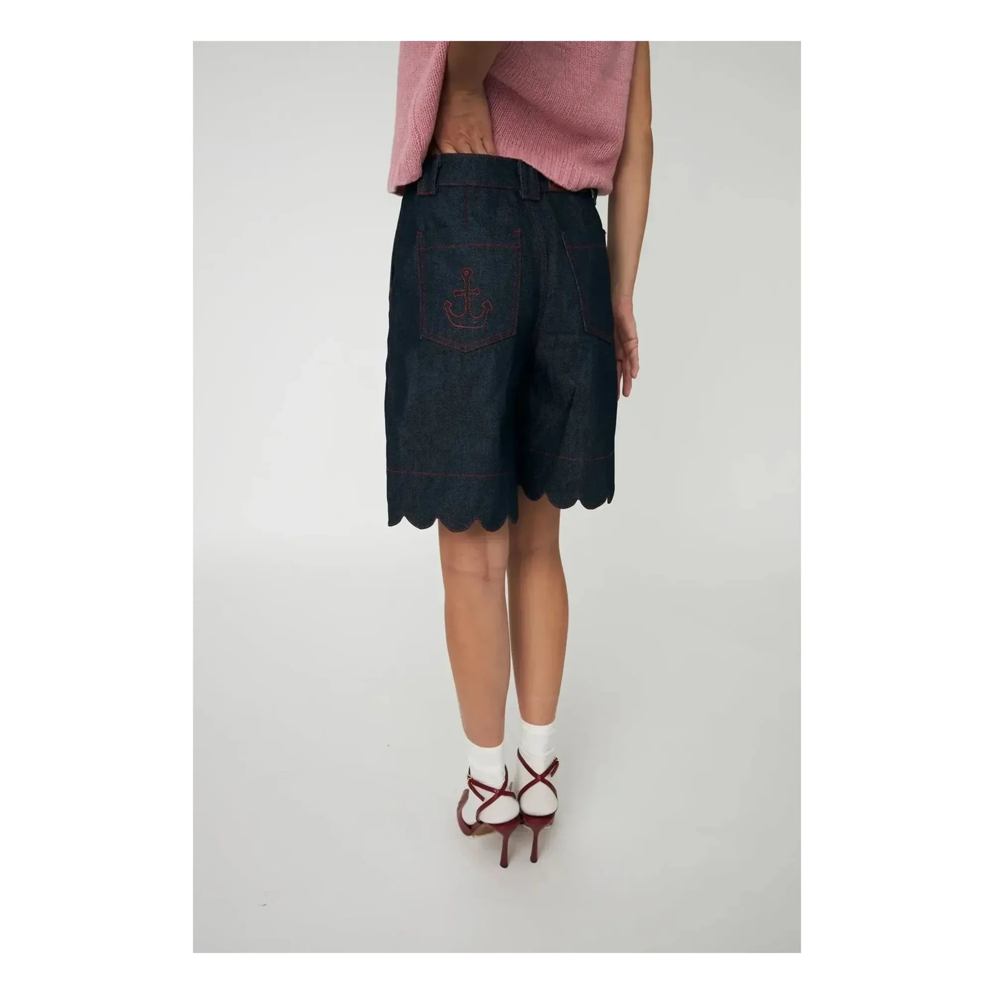 Stella Nova - Ribbed Cotton Shorts | Dark Blue