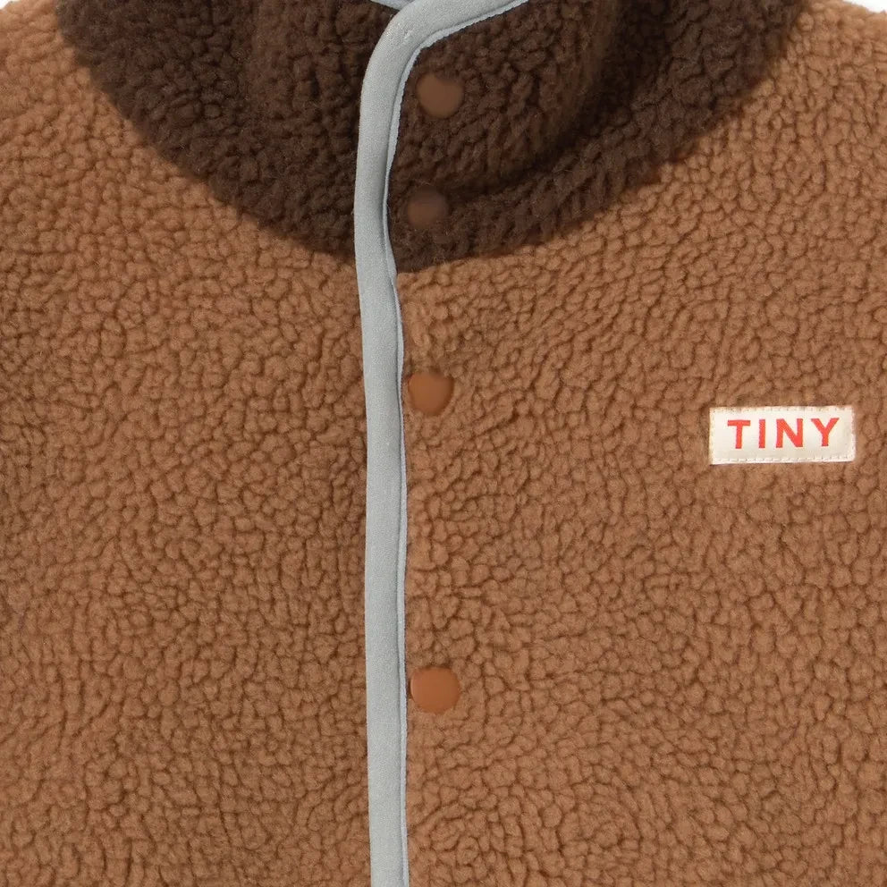 Tinycottons - Color Blocking Sherpa Style Jacket | Brown